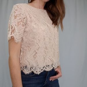 Loving lace short sleeve top